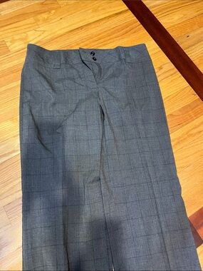 AB Studio Gray Plaid Pantsuit Trousers
